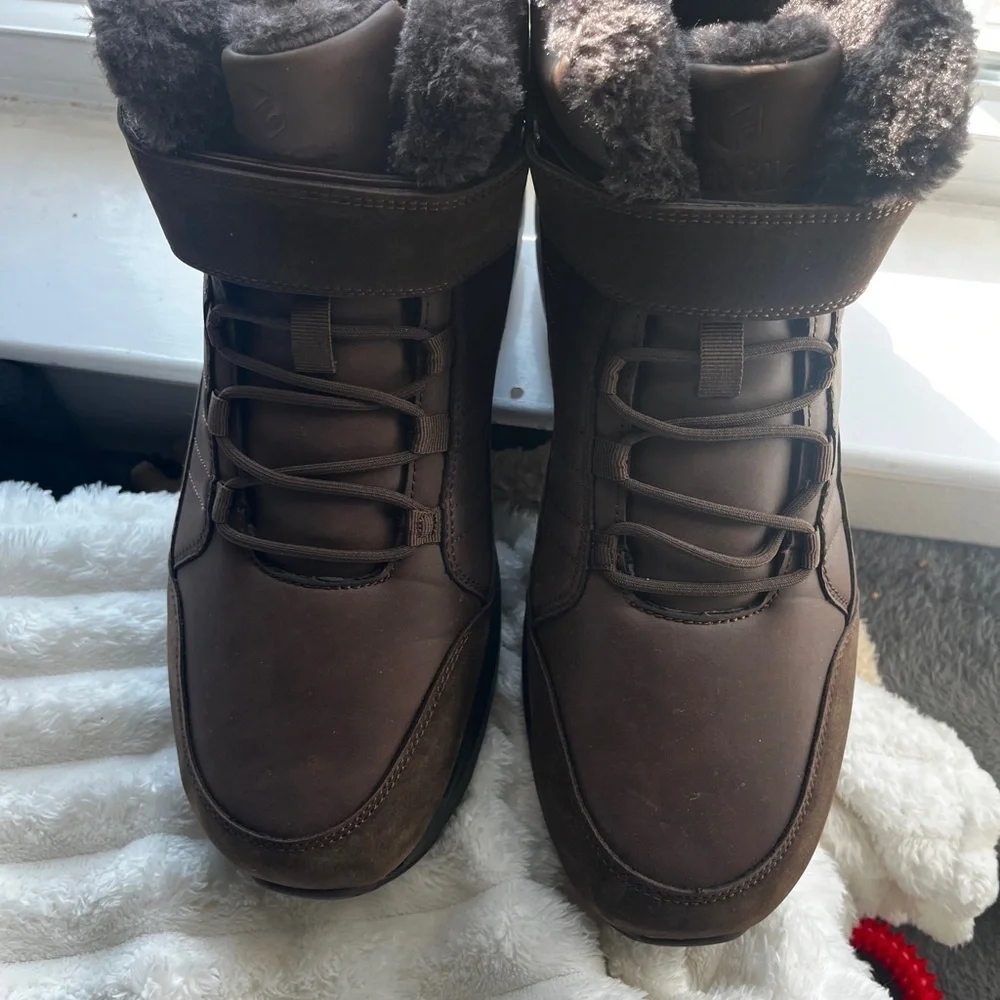 FitVille Wide Width Mens Winter Boots Fur Lined Diabetic shoe 15 x-wide / 571